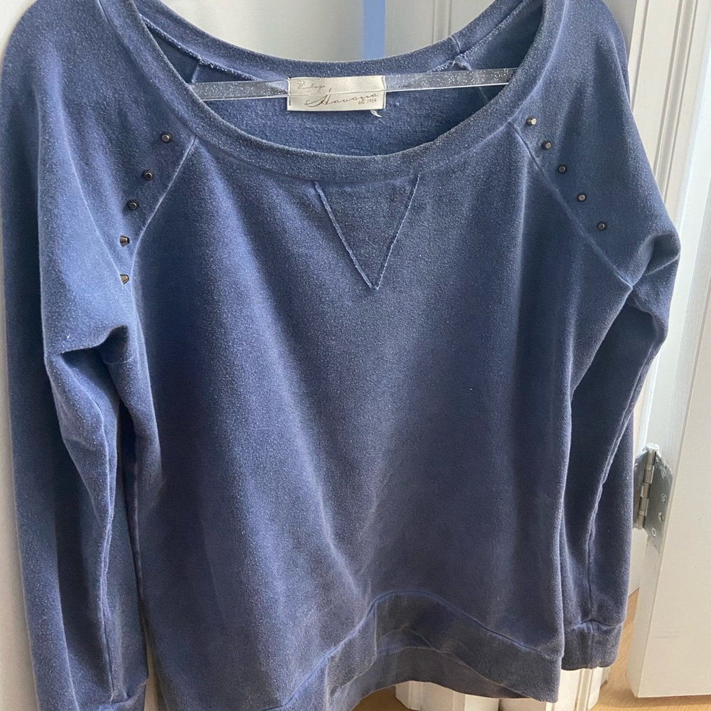 Vintage Havana “vintage look” studded sweatshirt